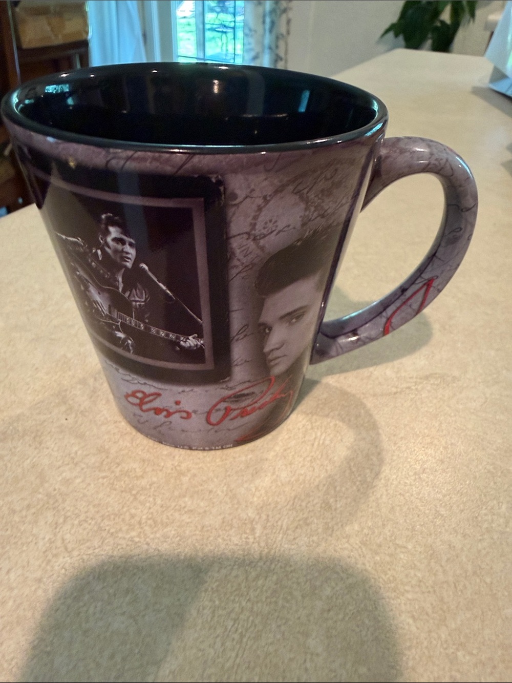Elvis Presley Grey Photo Ceramic Coffee Mug - Collector Style